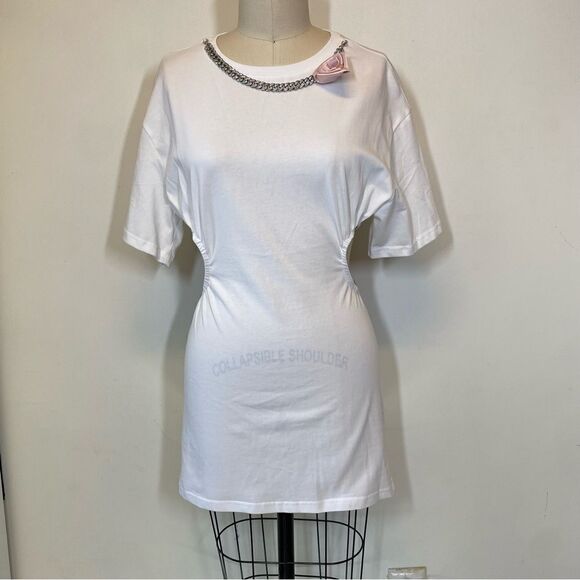 Ozlana Australia white cotton dress with bow  📦 - Picture 4 of 15